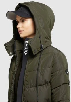 Khujo HubaCappotto InvernaleDunkelgrün Donna Cappotti KH121U15R-M11 -Vendite Khujo 03ffb4efa8f6411ba551ef96da5d5c1a