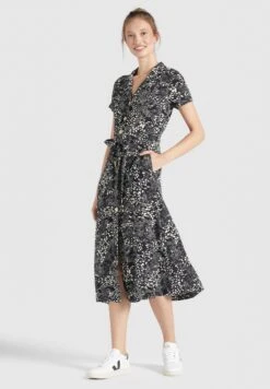 Khujo GoyaAbito A CamiciaSchwarz Weiß Gemustert Donna Vestiti KH121C0CX-Q11 -Vendite Khujo 0f1eb9a5eab94463a7ff047b75107d40