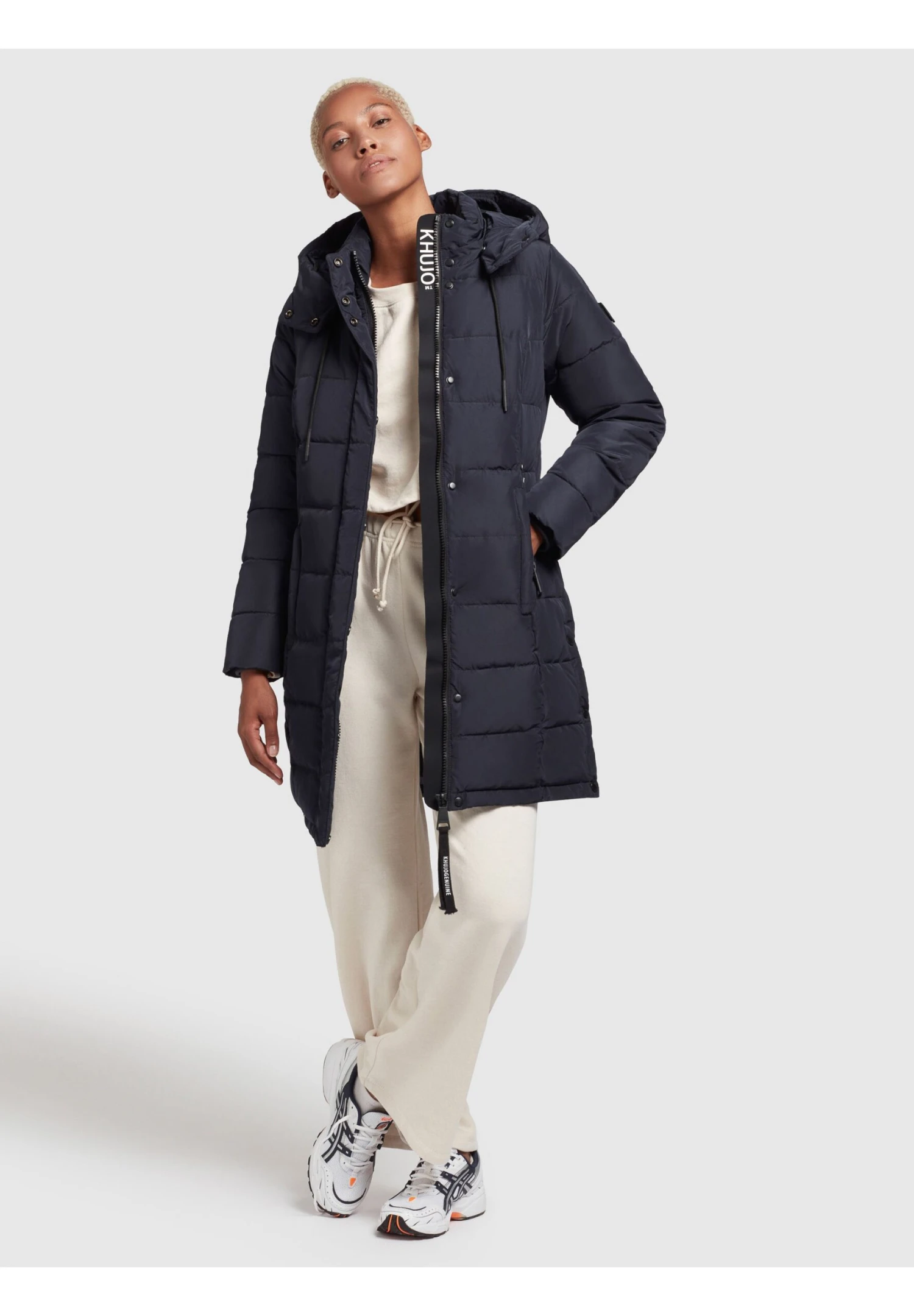 Khujo CupsCappotto InvernaleDunkelblau Donna Cappotti KH121U14T-K11 2 Khujo CupsCappotto InvernaleDunkelblau Donna Cappotti KH121U14T-K11 - immagine 2