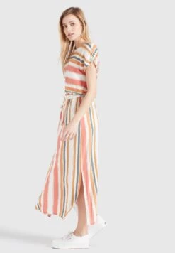 Khujo DoreenVestito LungoMehrfarbig Gestreift Donna Vestiti KH121C0DM-A12 -Vendite Khujo 4a38399ab6574e69b0562b55c153b748