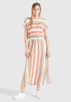Khujo DoreenVestito LungoMehrfarbig Gestreift Donna Vestiti KH121C0DM-A12