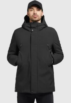 Khujo TotoCappotto InvernaleSchwarz Meliert Uomo Cappotti KH122T0DE-Q11