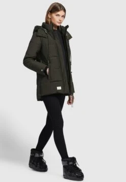 Khujo EuniceCappotto InvernaleDunkeloliv Donna Cappotti KH121U168-N11 -Vendite Khujo 6b396b4bc595446abbf8be22a0a41abd