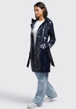 Khujo AleciaTrenchDunkelblau Donna Cappotti KH121U18A-K11 -Vendite Khujo 71583d54e8c6482e8363a5ace38d525c