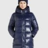 Khujo Wencke ShinyCappotto InvernaleDunkelblau Glänzend Donna Cappotti KH121U0YZ-K11