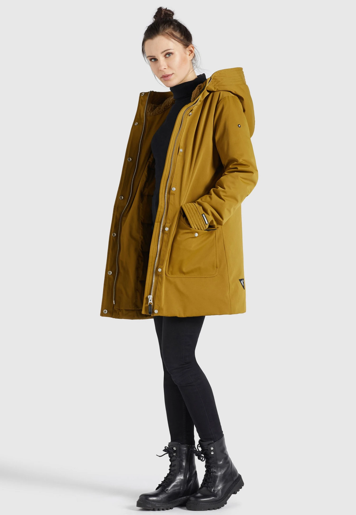 Khujo NovaCappotto InvernaleCurry Donna Cappotti KH121U10A-E11 2 Khujo NovaCappotto InvernaleCurry Donna Cappotti KH121U10A-E11 - immagine 2