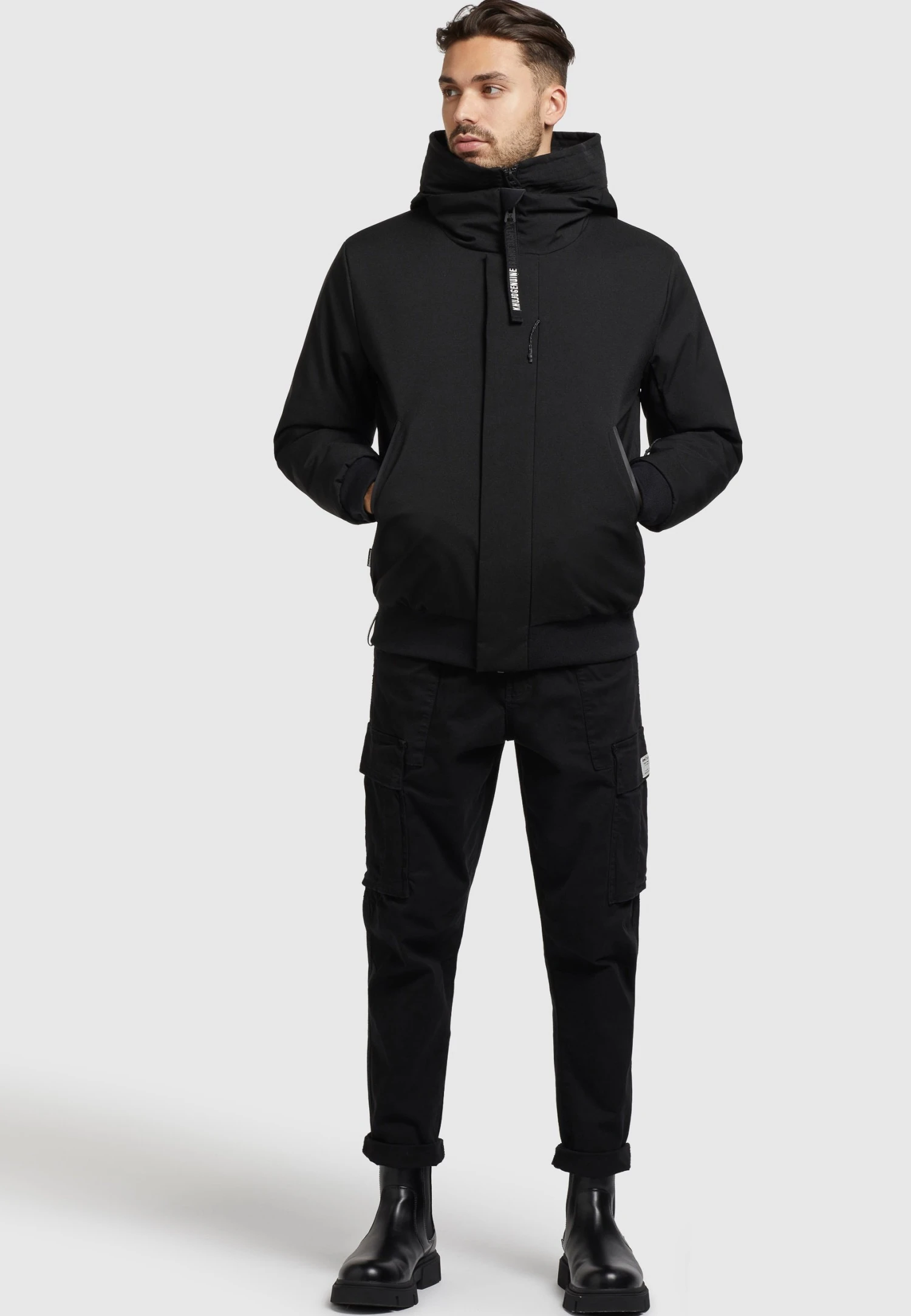 Khujo WayerGiacca InvernaleSchwarz Meliert Uomo Giacche KH122T0E1-Q11 1 Khujo WayerGiacca InvernaleSchwarz Meliert Uomo Giacche KH122T0E1-Q11