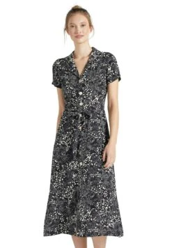 Khujo GoyaAbito A CamiciaSchwarz Weiß Gemustert Donna Vestiti KH121C0CX-Q11