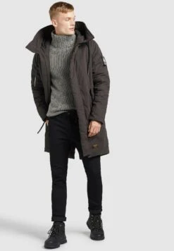 Khujo HolderCappotto InvernaleDunkelgrau Uomo Cappotti KH122T0DB-C11 -Vendite Khujo 9211ae7fd8234d91a69bfdcc6175baa2