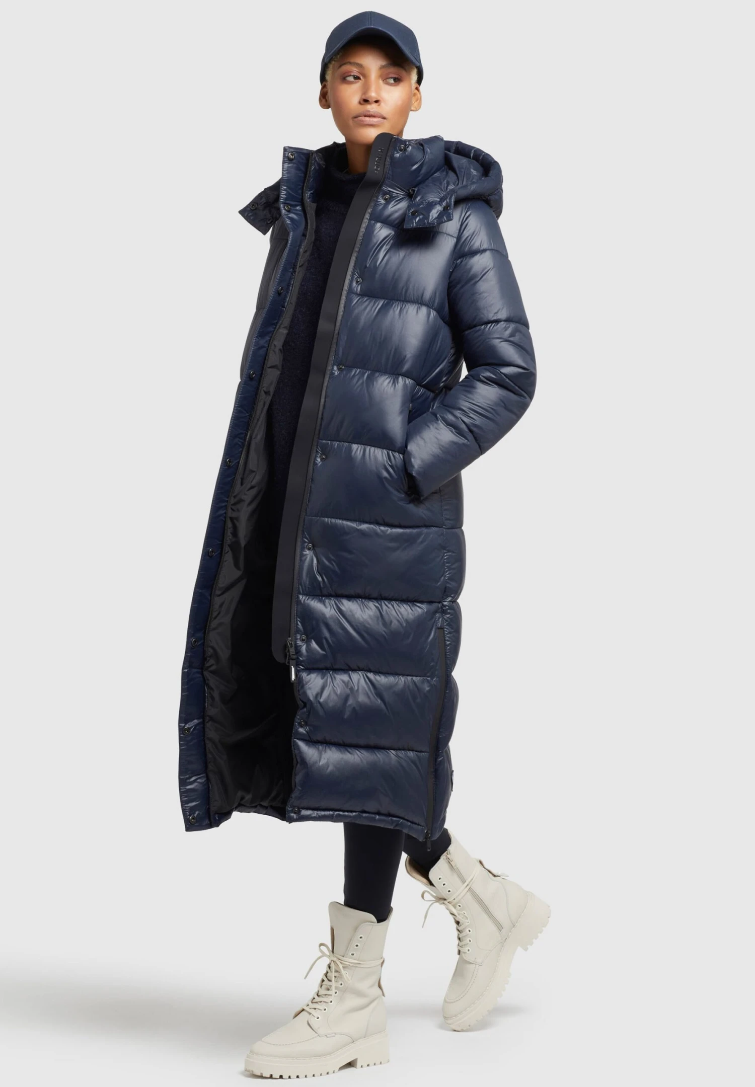 Khujo Emoria ShinyCappotto InvernaleDunkelblau Donna Cappotti KH121U17O-K11 2 Khujo Emoria ShinyCappotto InvernaleDunkelblau Donna Cappotti KH121U17O-K11 - immagine 2