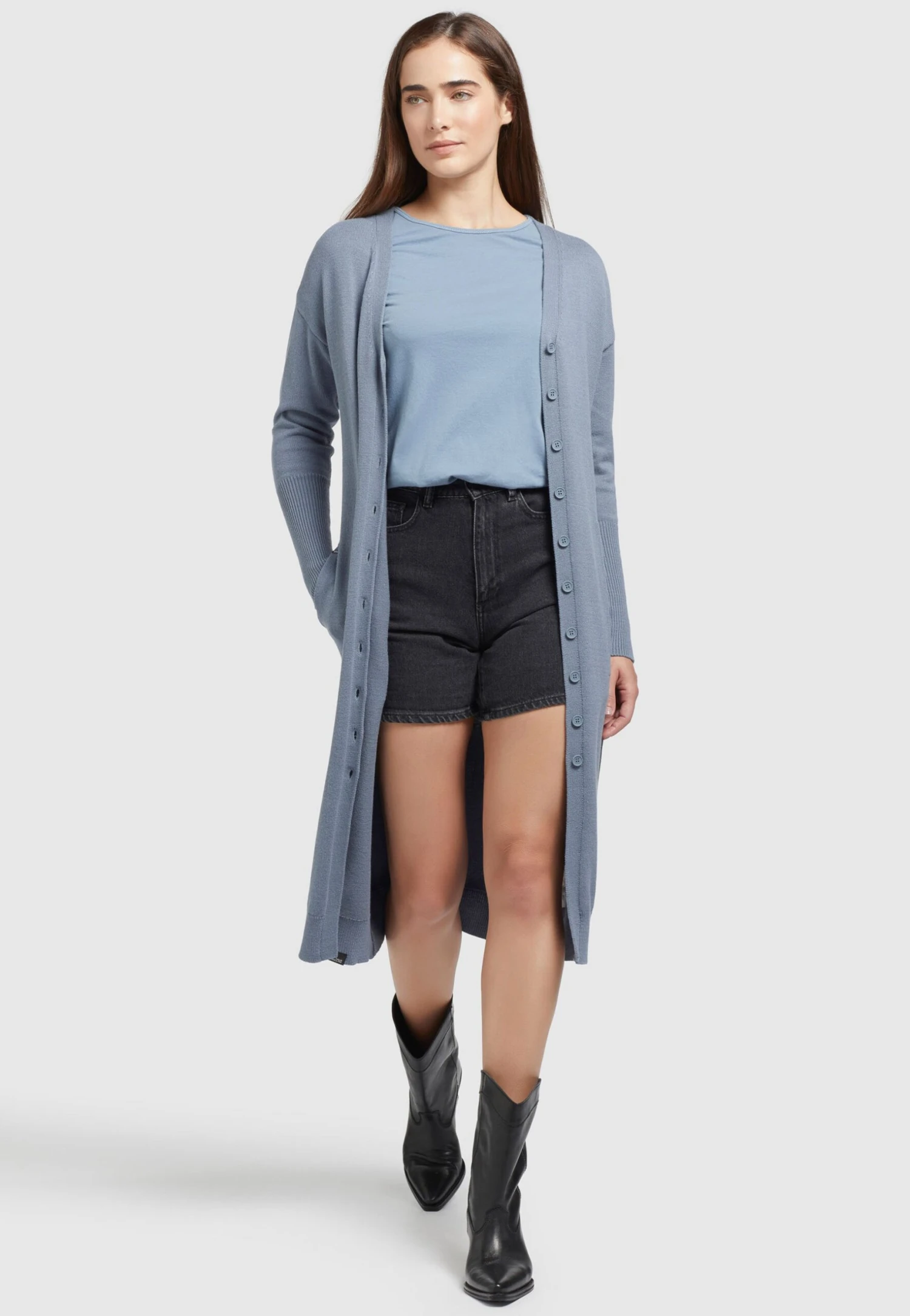 Khujo Elina - Cappotto Corto - Blau 2 Khujo Elina - Cappotto Corto - Blau - immagine 2