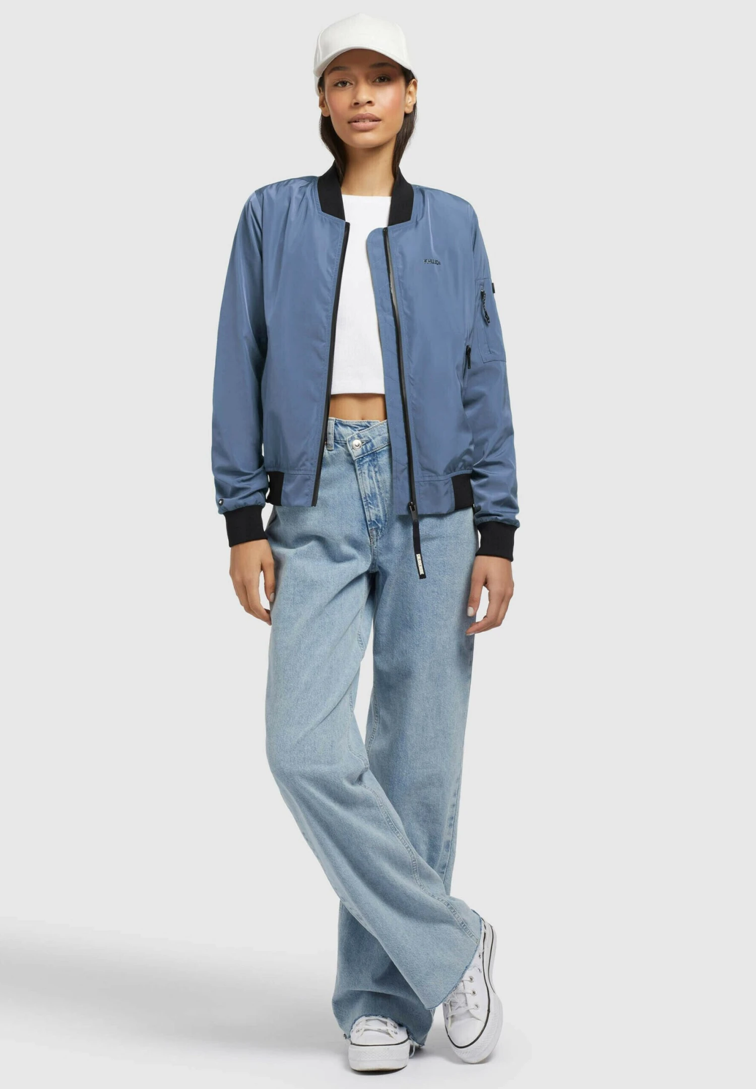 Khujo Stence2Giubbotto BomberBlau Donna Giacche E Blazer KH121G0E1-K11 4 Khujo Stence2Giubbotto BomberBlau Donna Giacche E Blazer KH121G0E1-K11 - immagine 4