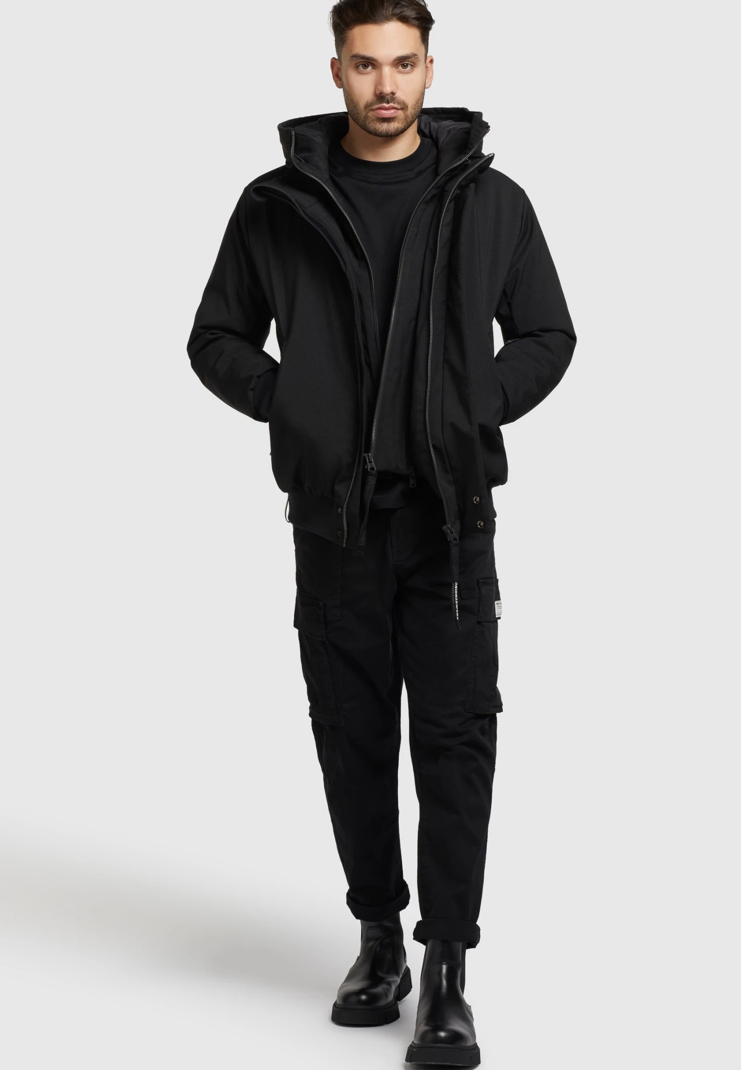 Khujo WayerGiacca InvernaleSchwarz Meliert Uomo Giacche KH122T0E1-Q11 2 Khujo WayerGiacca InvernaleSchwarz Meliert Uomo Giacche KH122T0E1-Q11 - immagine 2