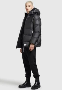 Khujo NaborGiacca InvernaleSchwarz Uomo Giacche KH121U15K-Q11 -Vendite Khujo d728f72d1c8a475bab49041265acf6fb