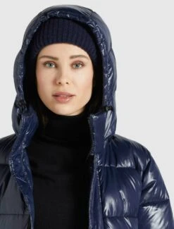 Khujo Wencke ShinyCappotto InvernaleDunkelblau Glänzend Donna Cappotti KH121U0YZ-K11 -Vendite Khujo ddbcdd27b992405b9919ff58b495a584