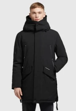 Khujo CarlCappotto InvernaleSchwarz Meliert Uomo Cappotti KH122T0DH-Q11