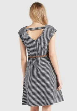 Khujo LeifaVestito EstivoDunkelblau-Weiß Gestreift Donna Vestiti KH121C0D1-K11 -Vendite Khujo ee6166a468f24730a625576628f60b13