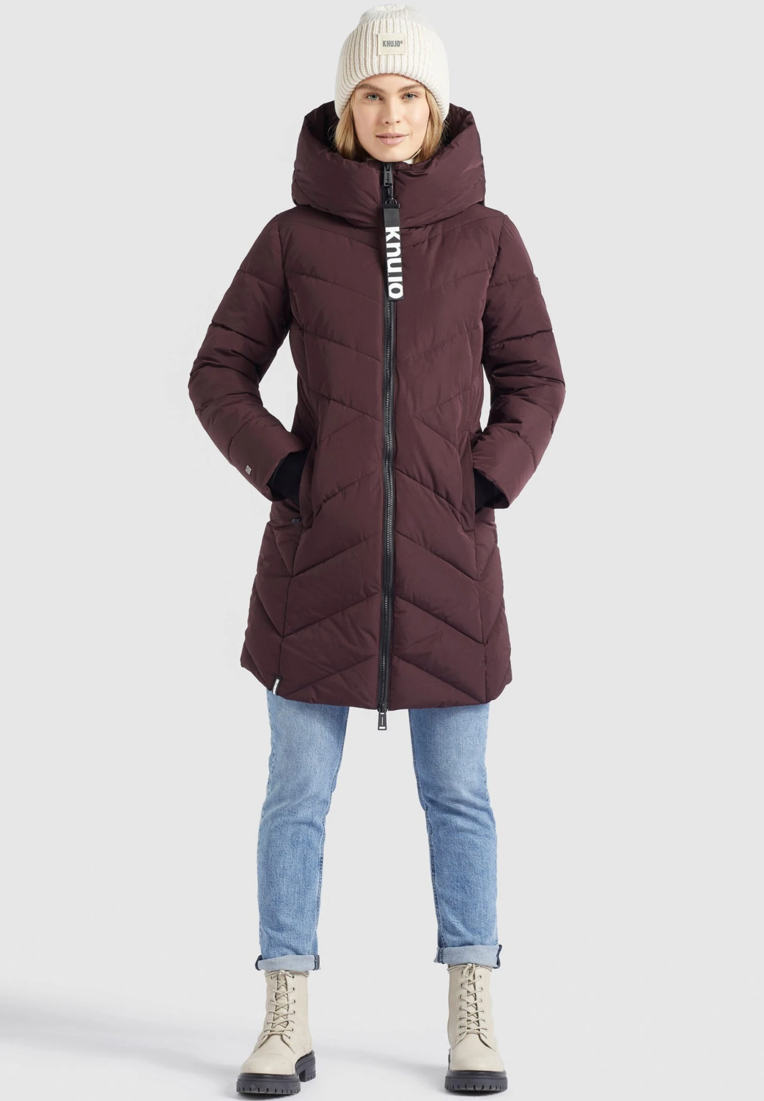 Khujo SuvaCappotto InvernaleWeinrot Donna Cappotti KH121U12O-G11 2 Khujo SuvaCappotto InvernaleWeinrot Donna Cappotti KH121U12O-G11 - immagine 2
