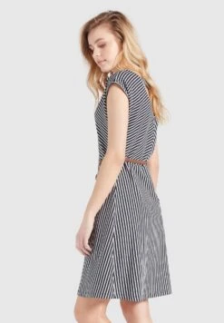 Khujo LeifaVestito EstivoDunkelblau-Weiß Gestreift Donna Vestiti KH121C0D1-K11 -Vendite Khujo ff5b9aeccd6e4f43ae0b8a04bce539c8